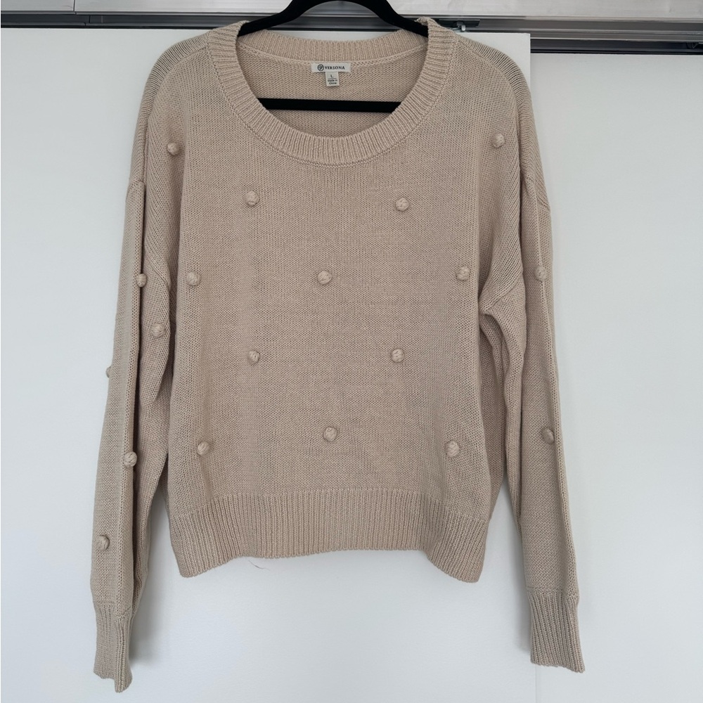 Versona Women’s Beige Oversize Sweater L